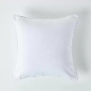 Homescapes - Cotton Plain Off White Cushion Cover, 60 x 60cm - White