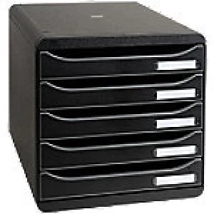 Exacompta Filing Drawers Unit Big Box Plus Polystyrene Black 27.8 x 34.7 x 27.1 cm