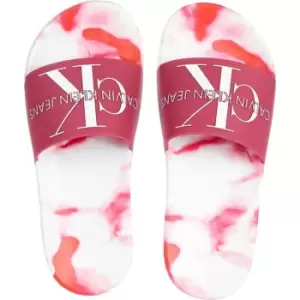 Calvin Klein Jeans Marble Sliders - Pink