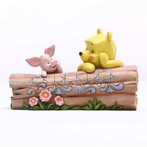 Pooh And Piglet On A Log (Winnie The Pooh) Disney Traditions Figurine