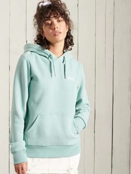 Superdry Orange Label Classic Hoodie - Sage Marl, Green, Size 10, Women