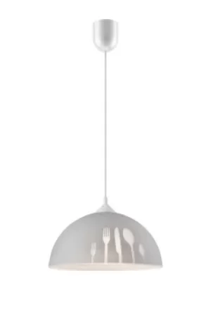 Dome Pendants Ceiling Light Grey, 1x E27