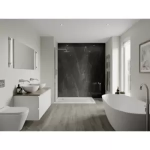 Multipanel Linda Barker Bathroom Wall Panel Hydrolock 2400 X 900mm Jet Noir