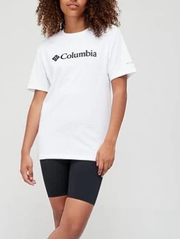 Columbia CSC Basic Logo Short Sleeve T-Shirt - White, Size S, Women