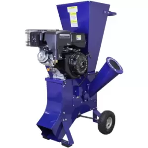 15HP Wood Chipper Petrol Garden Tree Commercial Timber - Blue - T-mech