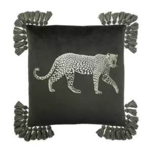 Roscoe Leopard Cushion Grey / 45 x 45cm / Polyester Filled