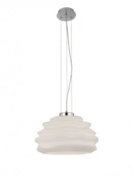 Dome Ceiling Pendant 40cm Round, 1 x E27 (Max 60W), Opal White