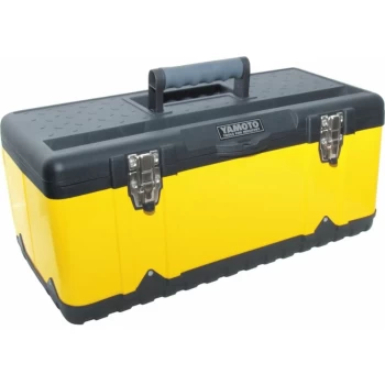 Yamoto - 582X298X255MM Yellow Metal Toolbox + Tote Tray