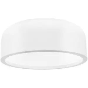 Merano - Independence 2 Light Cylindrical Ceiling Light White Metal, LED E27