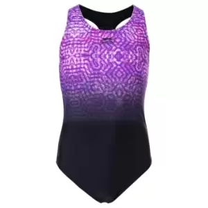 Slazenger Sport Back Swimsuit Junior Girls - Purple