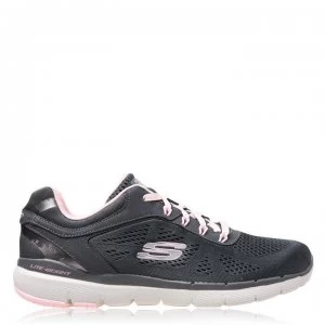 Skechers Flex Appeal 3 Ladies Trainers - Grey/Pink