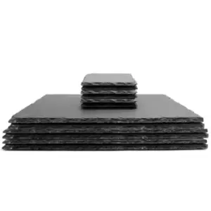 Natural Slate Placemats & Coasters - 12pc M&amp;W