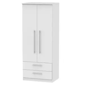 Siena Grey Matt 2 Drawer Wardrobe