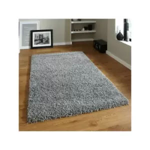 Vista 2236 Shaggy Rug, Grey, 80 x 150 Cm - Think Rugs