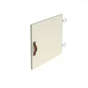 Storage unit insert - cupboard with leather strap handle - white