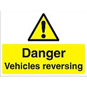 Warning Sign Vehicles Reversing PVC 45 x 60 cm