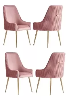 Soho' LUX Velvet Dining Chairs Set of 4