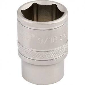 Draper 3/8" Drive Satin Finish Hexagon Socket Imperial 3/8" 9/16"