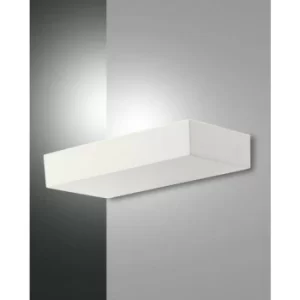 Fabas Luce Emma LED Wall Uplight White Glass