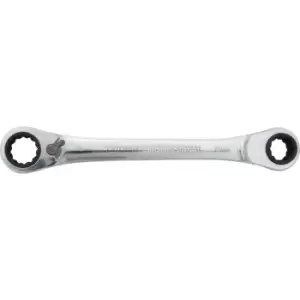 Metric Double End Ring Ratchet Spanner, Chrome Vanadium Steel, Reversible, 8MM X 10MM, 12MM X 13MM