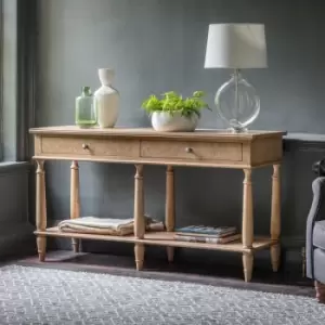 Gallery Interiors Mustique 2 Drawer Console Table Natural Outlet