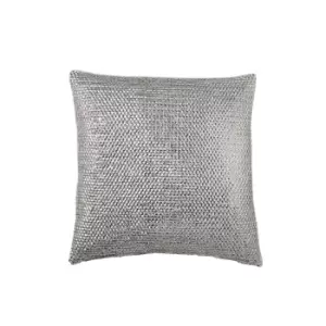 Donna Karan Silky Stripe Cushion 40cm x 40cm, Platinum