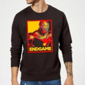 Avengers Endgame Iron Man Poster Sweatshirt - Black - XL