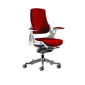 Dynamic Synchro Tilt Executive Chair Height Adjustable Arms Zure White Frame Without Headrest High Back