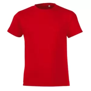 SOLS Childrens/Kids Regent Short Sleeve Fitted T-Shirt (2 Years) (Red)