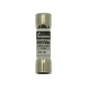 Bussmann KTK-1/2 0.5A 600Vac Fast Acting Limitron Series Fuse