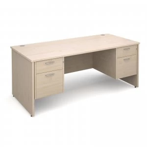 Maestro 25 PL Straight Desk With 2 and 2 Drawer Pedestals 1800mm - map