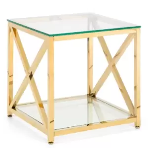 Julian Bowen Miami Lamp Table Gold