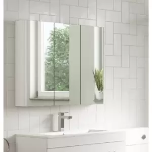 White Mirrored Wall Bathroom Cabinet 800 x 650mm - Ashford