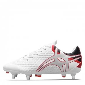 Gilbert Kaizen 3 Soft Ground Rugby Boots Mens - White/Silver