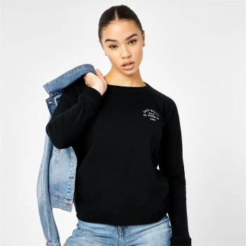 Jack Wills Colby Lightweight Logo Sweatshirt - Black