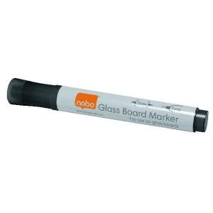 Nobo Glass Whiteboard Markers Black Pack of 4 1905322