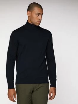 Ben Sherman Cotton Roll Neck-Black, Size S, Men