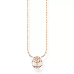 THOMAS SABO Rose Gold Plated CZ Tree of Life Necklace