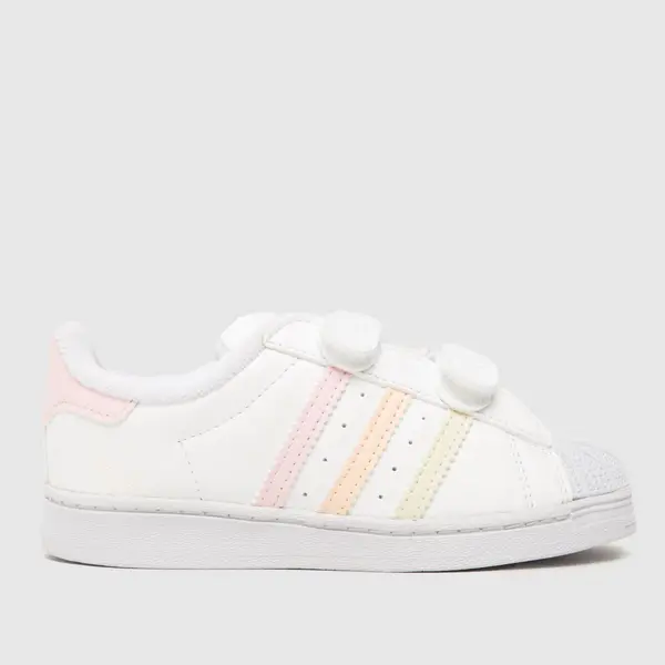 adidas white multi superstar v Girls Toddler trainers