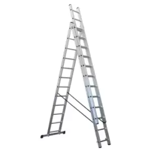 Sealey Aluminium Extension Combination Ladder 3x12 EN 131