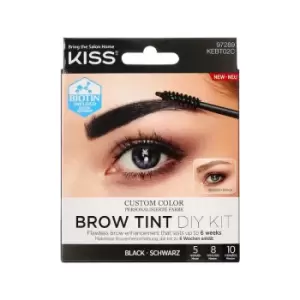 KISS Brow Tint Diy Kit Black 2 x 10 ml + 2 pcs