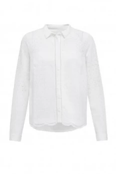 Great Plains Lily Lace Mix Shirt White