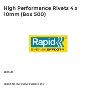 Rapid High Performance Rivets 4 x 10mm (Box 500)