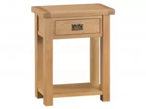 Kenmore Waverley Oak 1 Drawer Large Lamp Table Assembled