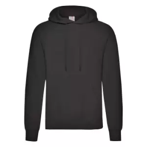 Fruit Of The Loom Mens Hooded Sweatshirt / Hoodie (XL) (Black)