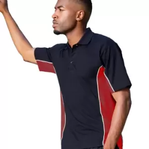 GamegearA Mens Track Pique Short Sleeve Polo Shirt Top (L) (Navy/Red/White)