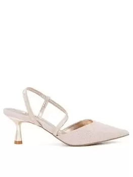 Dune London Dune Wf Citrus Asymmetric Point Court - Rose Gold, Metal, Size 4, Women