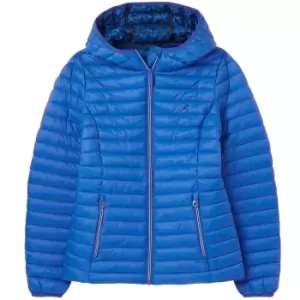 Joules Womens Snug Showerproof Packable Puffer Coat Blue 14