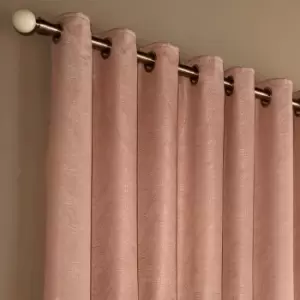 Himalaya Blush Eyelet Curtains Blush Pink