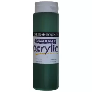 Daler Rowney 123500343 Graduate Acrylic Paint 500ml Hookers Green